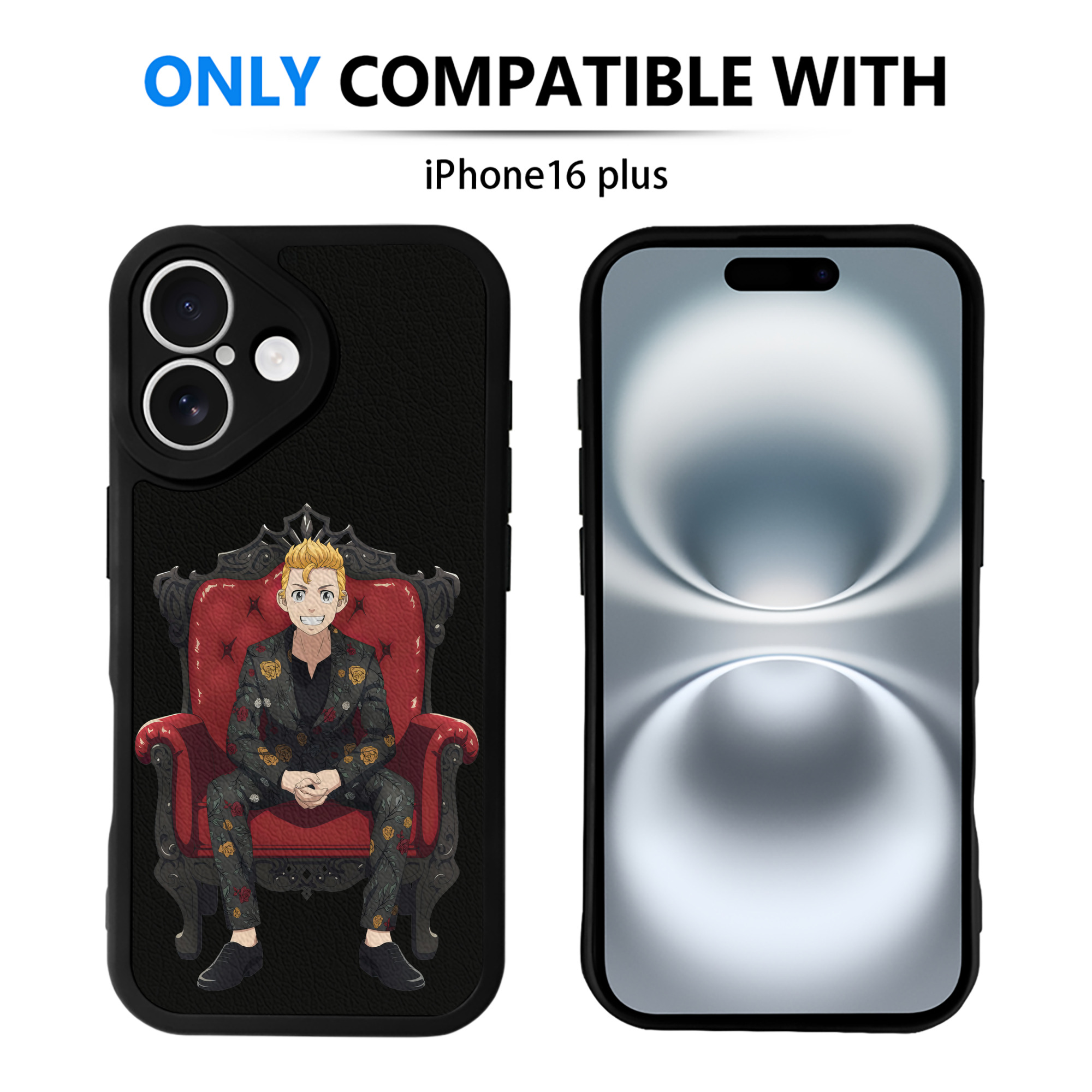 （画像用） 東京リベンジャーズ Tokyo Revengers 【iPhone 16シリーズ対応】シリコンスマホケース（レザー調） 材質：シリコン
